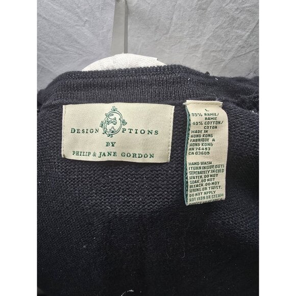 Design Options Philip & Jane Gordon Chic Christmas Cardigan Sweater Size L - Picture 4 of 16